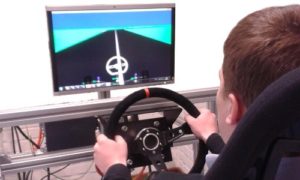 HIL simulator of vehicle steering haptic feedback