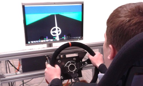 HIL simulator of vehicle steering haptic feedback